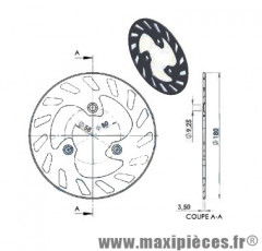 Disque de frein avant/arrière diamètre 180 mm pour peugeot speedfight ...