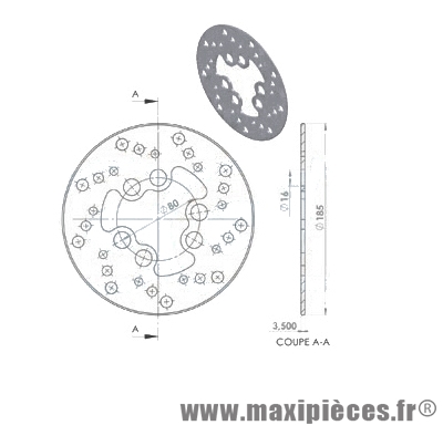 Disque de freins arrière diamètre 185 pour suzuki rmx smx ...