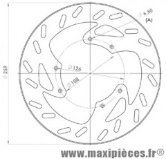 Disque de frein avant diamètre 260 pour derbi senda r-sm après 2002 derbi senda drd r-sm après 2003 ...