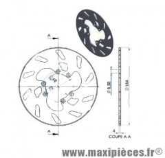 Disque de freins arrière diamètre 184 pour gilera gsm 50 ...