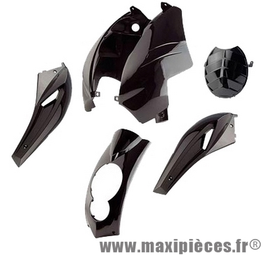 Kit carrosserie carénage noir pour peugeot ludix (compteur rond) (5 pièces)