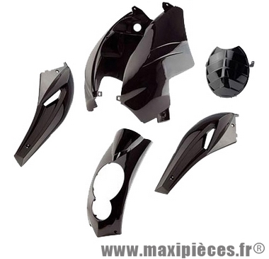Kit carrosserie carénage noir pour peugeot ludix (compteur triangulaire) (5 pièces)