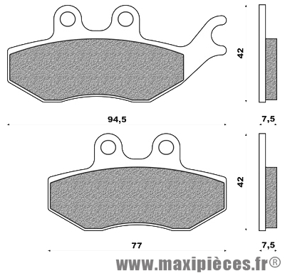 Plaquette de frein avant pour nkd rieju rs2/3 matrix 50cc 2004