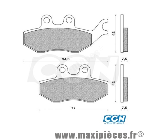 PLAQUETTE FREIN C.L. AV ADAPT.     RIEJU RS2 MATRIX 2004-> (PR)       R)