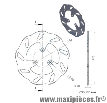 Disque de frein avant pour peugeot ludix blaster trend 2008/2009 ...