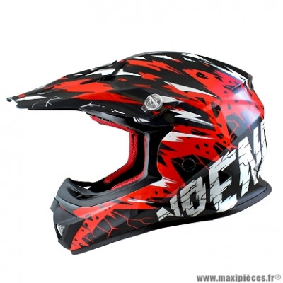 Casque cross enfant marque NoEnd Cracked taille YS couleur rouge