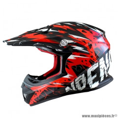 Casque cross enfant marque NoEnd Cracked taille YS couleur rouge