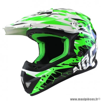 Casque cross enfant marque NoEnd Cracked taille YL couleur vert