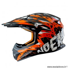 Casque cross enfant marque NoEnd Cracked taille YS couleur orange