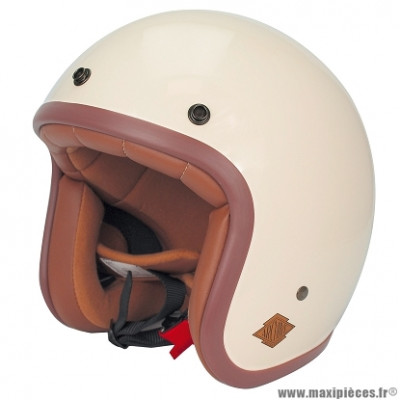 Casque jet adulte marque NoEnd Tribute Archive taille XS (T53-54) couleur white élégant