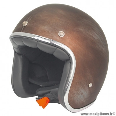 Casque jet adulte marque NoEnd Tribute Rusty taille L (T59-60) couleur brown * Prix spécial !