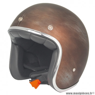 Casque jet adulte marque NoEnd Tribute Rusty taille XL (T61-62) couleur brown