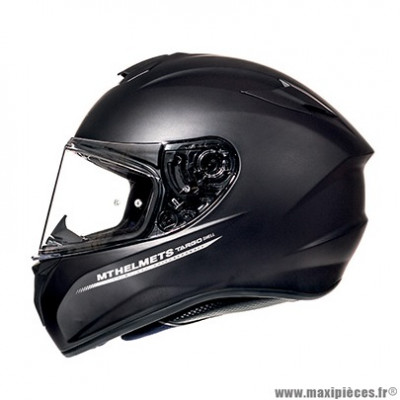 Casque intégral adulte marque MT Helmets Targo taille XS (T53-54) couleur uni noir mat