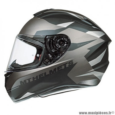 Casque intégral adulte marque MT Helmets Targo Enjoy taille XS (T53-54) couleur gris mat