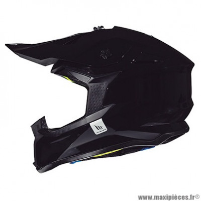 Casque cross adulte marque MT Helmets Falcon Solid taille M (T57-58) couleur noir brillant