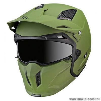 Casque trial adulte marque MT Helmets Streetfighter SV taille L (T59-60) couleur vert mat