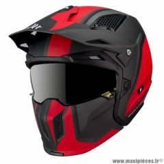 Casque trial adulte marque MT Helmets Streetfighter SV taille S (T55-56) couleur rouge noir mat