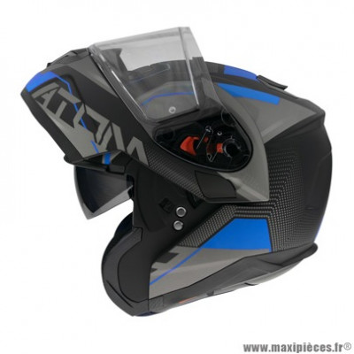 Casque modulable adulte marque MT Helmets Atom SV Quark A7 taille L (T59-60) couleur noir bleu mat