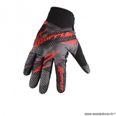 Gants cross marque Doppler taille S / T8 couleur noir rouge