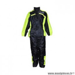 Combinaison de pluie marque Trendy taille XXL couleur noir jaune fluo - Ensemble 2 pièces veste + pantalon