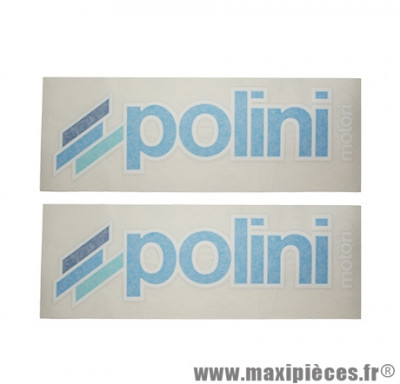 Autocollants x2 marque Polini Blue Line spécial carrosserie (entièrement détourer) taille 23x8cm - 225.0222