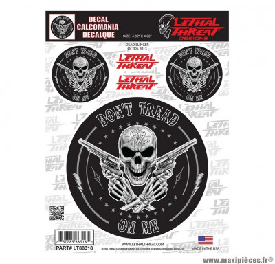 Autocollant marque Lethal Threat Dead Slinger taille 15x20cm - LT88318