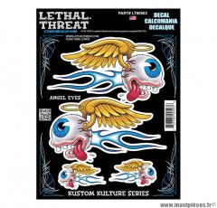 Autocollant marque Lethal Threat Angel Eyes taille 15x20cm - LT90503