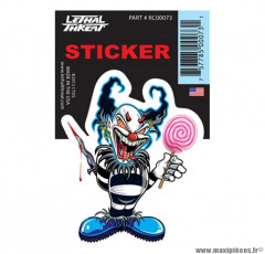 Autocollant marque Lethal Threat Blue Clown taille 7x11cm - RC00073