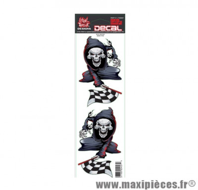 Autocollant marque Lethal Threat Race Reaper taille 7x25cm - LT00457