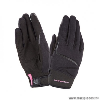 Gants printemps/été femme marque Tucano Urbano Lady Miky taille M couleur noir - Comptaible écran tactile