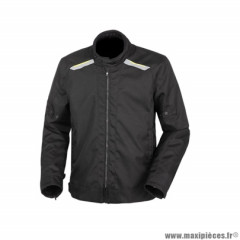 Veste printemps-été homme marque Tucano Urbano Texwork Polyester taille L / T46 couleur noir jaune fluo - Avec protections épaules + coudes