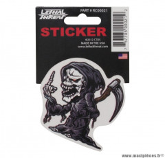 Autocollant marque Lethal Threat Reaper Finger taille 7x11cm - RC00021