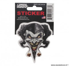 Autocollant marque Lethal Threat Airbrush Jester taille 7x11cm - RC00038
