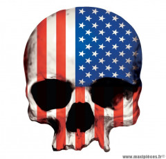 Autocollant marque Lethal Threat USA Skull taille 7x11cm - RC00097