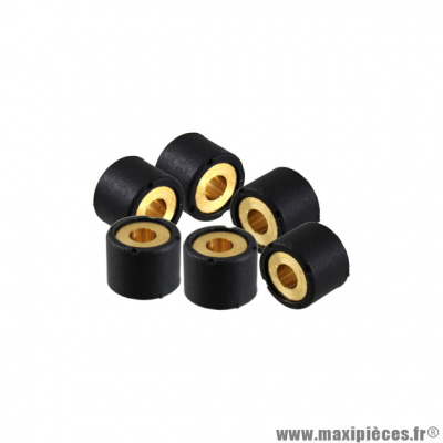 Jeu de 6 galets RMS 16x13 mm - 9,5 g pour Peugeot, Piaggio, Gilera, Kymco... * Déstockage !