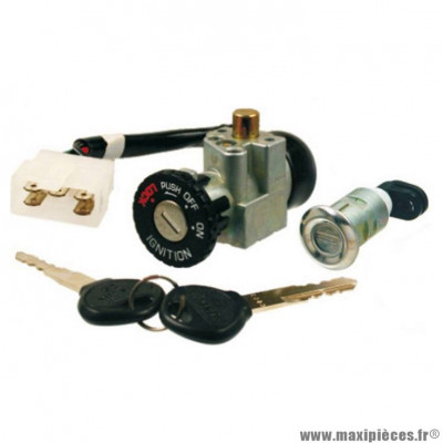 Contacteur à clé Neiman RMS pour Kymco Dink 50 / 125 / 150 / 200 (1996 à 2003) - Compatible Spacer et Yager * Déstockage !