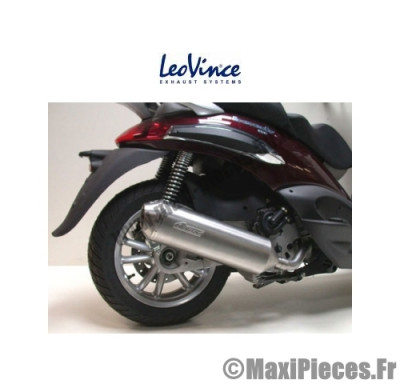 Pot d'echappement Leovince 4 Road pour Maxi scooter 500 : Piaggio Beverly .