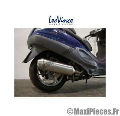 Pot d'echappement Leovince 4 Road pour Maxi scooter 500 : Malaguti Spidermax X9 ...