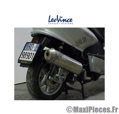 Pot d'echappement Leovince 4 Road pour Maxi scooter : MBK Skyliner Yamaha Majesty ...