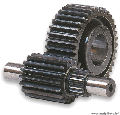 Transmission malossi engrenages secondaires (dents 14/43) arbre de 17mm montage forcé pour maxi scooter 180 : gilera runner italjet dragster piaggio hexagon ...