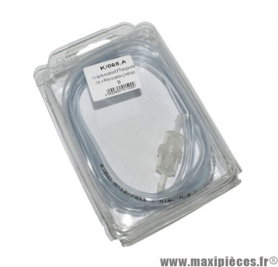 Kit durite d'essence 6mm transparente (intérieur 6mm par 9mm extérieur/vendu par 1 mètre) + filtre à essence cylindrique diamètre 6 * Prix spécial !