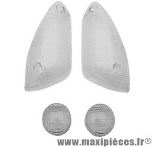 Kit cabochons clignotants blancs avant est arrière pour mbk nitro/yamaha aerox avant1999 (4 pieces) non homologué réservé au concours tuning, meetings, run, compétition ... *Prix discount !
