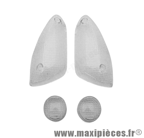 cabochon de clignotant blanc avant et arriere pour nitro <1998 (4 pieces)