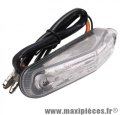 Feu arrière avec bavette et support de plaque TUN'R à leds transparent pour moto  50cc, 125