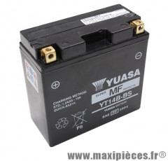 Batterie 12v /12ah yuasa (yt14b-bs) sans entretien (dimension: lg150xl70xh145)