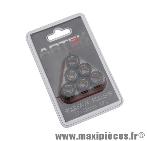 galet pour variateur de scooter artek 17x13,5 5,7g (jeu de 6) -pour variateur artek k2-