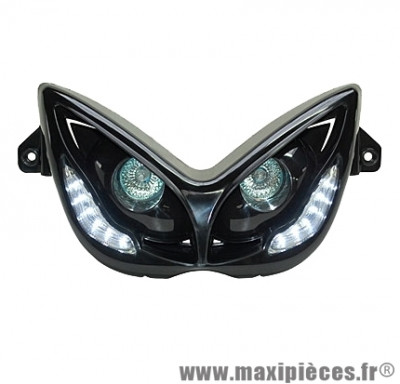 Phare double optique halogène+leds blanches pour mbk nitro yamaha aerox