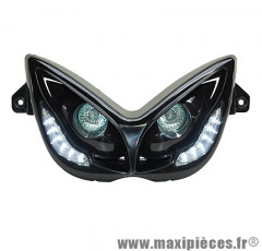 Phare double optique halogène+leds blanches pour mbk nitro yamaha aerox