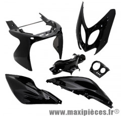 Kit carrosserie carénage noir pour mbk nitro yamaha aerox (6 pièces) de 97 à 2012