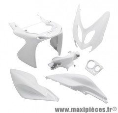 Kit carrosserie carénage blanc pour mbk nitro yamaha aerox (6 pièces)